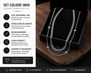 Set Coliere Barbati din Inox N23