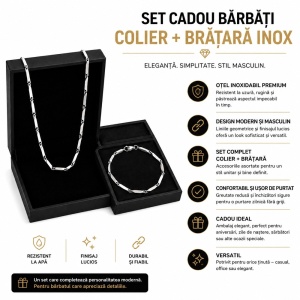 Set Cadou Bărbați Colier + Brățară din Inox N03