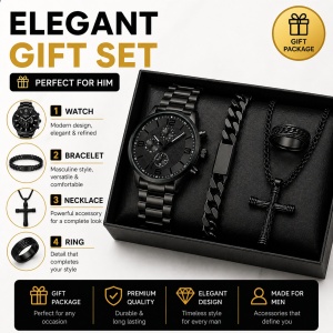 Set cadou premium negru pentru bărbați