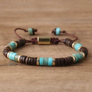 Bratara handmade din piatra turcoaz