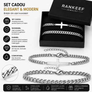 Set Cadou Brățări Bărbați din Inox N11A