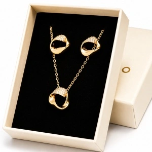 Set Cadou Premium Damă – Colier & Cercei cu Zirconia
