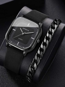 Set Cadou Bărbați Ceas Negru