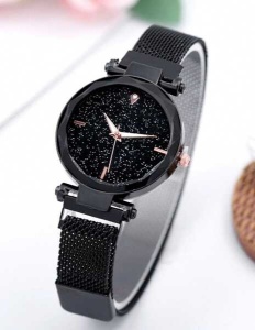 Set Ceas Femei Fashion Negru cu 4 Brățări