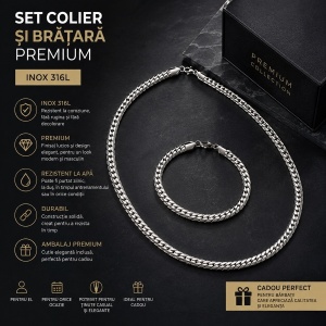 Set Colier + Brățară Bărbați din Inox N14