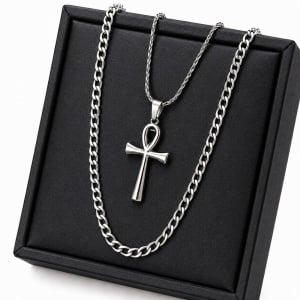 Set Coliere Cruce Bărbați Inox - Accesorii Masculine