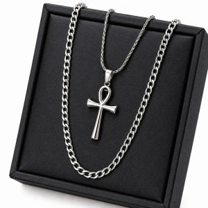 Set Coliere Cruce Bărbați Inox - Accesorii Masculine