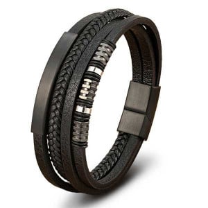 Bratara barbati Fossil Black Titanium