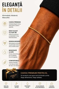 Brățară Cuban Aurie BărbațiBărbați