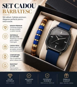 Set Cadou – Ceas & Brățară cu Lapis Lazuli