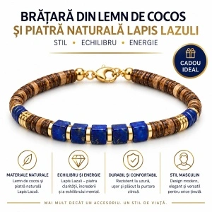 Set Cadou Bărbați Colier și Brățară cu Pietre Naturale - Img 2