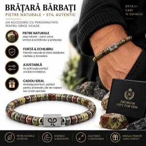 Brățară Bărbați cu Piatra Jasper - Img 2
