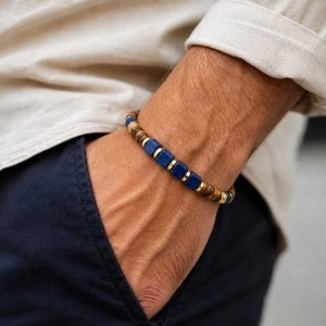 Brățară Premium Bărbați cu Lapis Lazuli