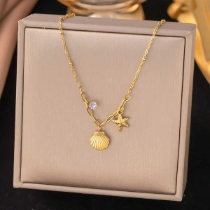 Colier Damă Placat cu Au si Zirconia