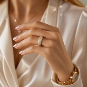 Inel dama placat cu aur 18K