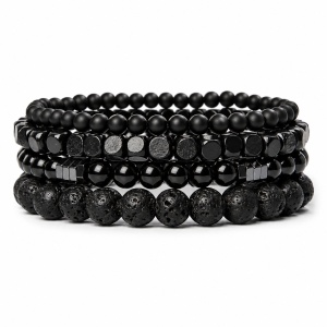Set 4 Brățări Masculine din Pietre Naturale