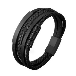 Bratara barbateasca Fossil  Black