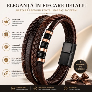 Bratara barbati Fossil brown