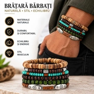 Set 6 Brățări Bărbați Ajustabile
