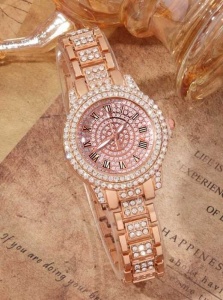 Set Cadou Damă Ceas Rose Gold cu Cristale