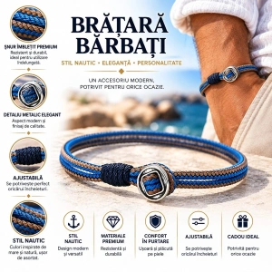 Brățară Bărbați Minimalista cu Șnur 