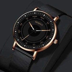 Ceas Elegant Bărbați Black Gold 