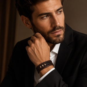 Bratara barbati Fossil brown