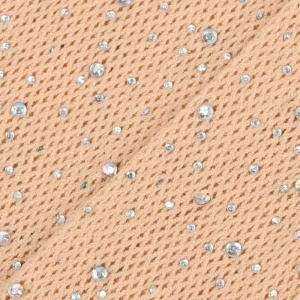🔥Oferta zilei 🔥Ciorapi sexy tip dres din plasa fina cu cristale decorative si decupaj, nude #ZZ4109 - Img 9