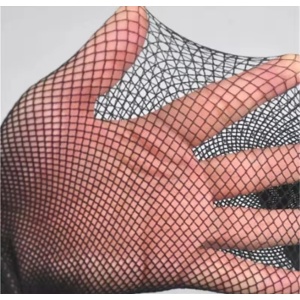 Ciorapi sexy tip dres din plasa fina si dantela, negru #ZZ4507 - Img 9