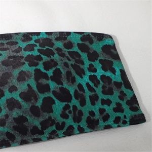 Costum de baie 3 piese cu fusta, imprimeu leopard, verde/ negru #ZZ3930 - Img 10