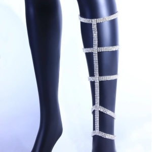 Set 2 accesorii cu cristale pentru picioare, argintiu #ZZ4534 - Img 6