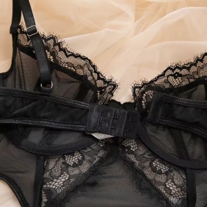Set lenjerie intima sexy cu body si manusi lungi , negru, 2 piese #ZZ4323 - Img 10
