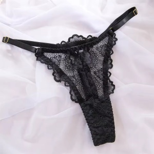 Set lenjerie intima sexy din dantela, negru, 4 piese#ZZ4146 - Img 10