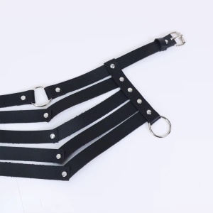 Accesoriu sexy tip guler din piele ecologica, negru #ZZ4684 - Img 4