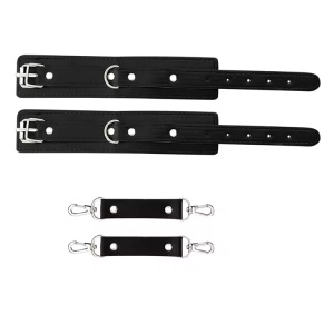Set accesorii tip ham din piele ecologica pentru talie, cu catuse, negru, 2 piese #ZZ4687 - Img 9