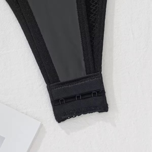 🔥Oferta zilei 🔥Body sexy din plasa fina elastica si piele ecologica, negru #ZZ4642 - Img 11