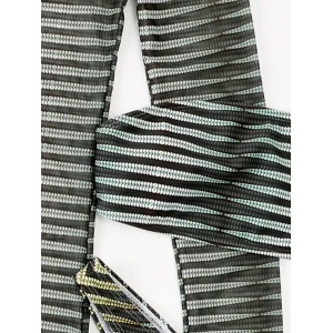 Costum de baie 3 piese cu rochie scurta, snururi reglabile, sutien fara bretele, negru/ kaki #ZZ3938 - Img 4