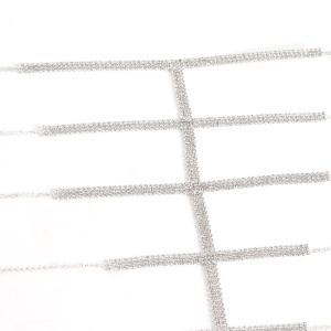 Set 2 accesorii cu cristale pentru picioare, argintiu #ZZ4534 - Img 8