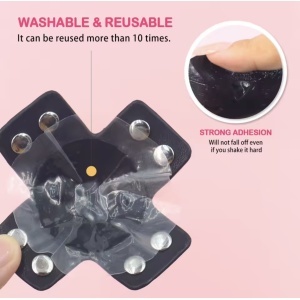 Set accesorii acoperire sani din piele ecologica, negru #ZZ4549 - Img 4