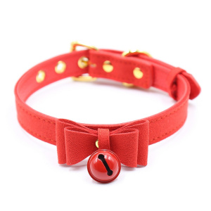 Set accesorii sexy din piele ecologica, rosu/ negru, 2 piese #ZZ4410 - Img 10