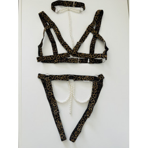 Set accesorii tip ham din benzi elastice și perle #ZZ4006 - Img 6