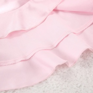 Compleu satinat cu bluza si pantaloni scurti, roz, 2 piese #ZZ4918 - Img 9