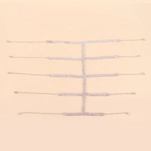 Set 2 accesorii cu cristale pentru picioare, argintiu #ZZ4534 - Img 9
