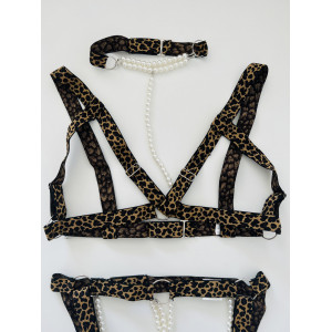 Set accesorii tip ham din benzi elastice și perle #ZZ4006 - Img 7