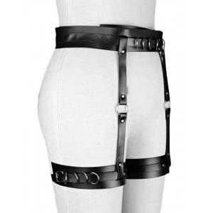 Accesoriu tip ham din piele ecologica, pentru talie si picioare, negru #ZZ4350 - Img 7