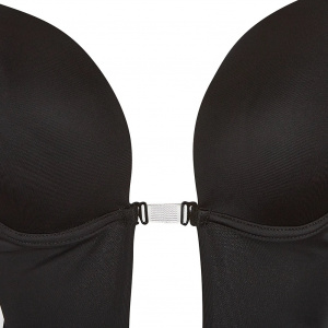 Body sexy pentru tinute cu spatele gol, cu decolteu adanc si bretele din silicon, negru #ZZ4392 - Img 6