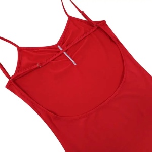 Rochie sexy lunga mulata, cu spatele gol si trandafiri decorativi, rosu #ZZ1044 - Img 11