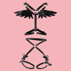 Set accesorii sexy tip ham din piele ecologica, pentru bust, spate si posterior, negru, 2 piese #ZZ4361 - Img 10