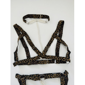 Set accesorii tip ham din benzi elastice și perle #ZZ4006 - Img 8