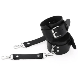 Set accesorii tip ham din piele ecologica, pentru talie si picioare, cu catuse, negru, 2 piese #ZZ4610 - Img 8